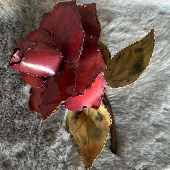 Rose Collectible, Hand Made Copper, Vintage - Picture 4 of 4